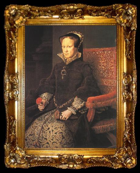 framed  MOR VAN DASHORST, Anthonis Portrait of Mary, Queen of England gg, ta009-2